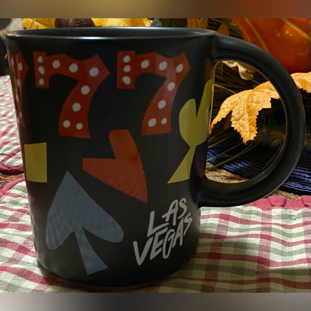 Starbucks Las Vegas Black 12oz Mug with Colorful Accents
